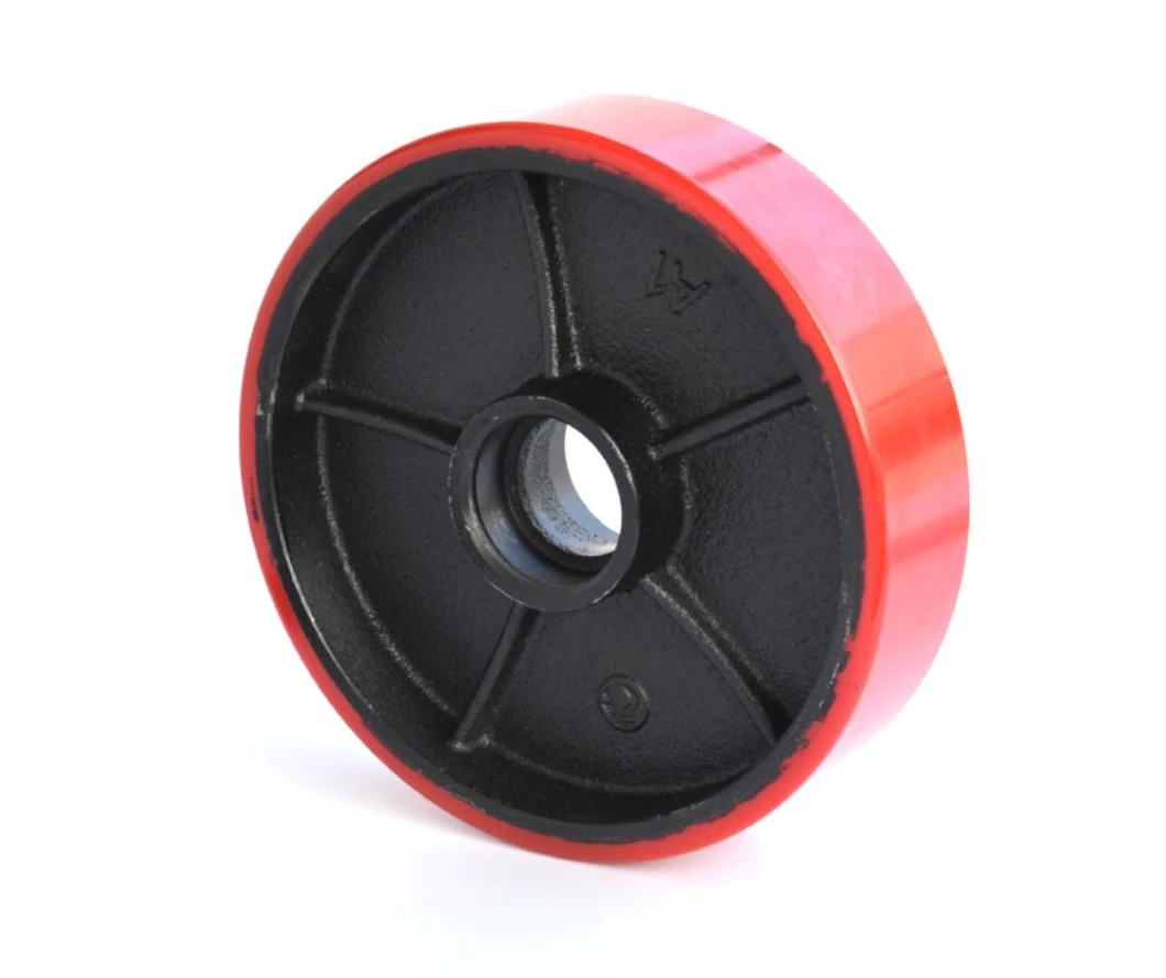 Forklift Parts China Factory 200mm*50mm Red PU Wheel for Xilin Manual Hand Pallet Truck