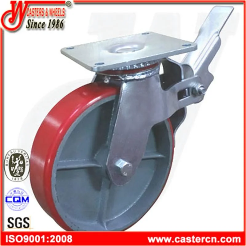 8"X2" Heavy Duty PU Scaffold Caster for Scaffolding