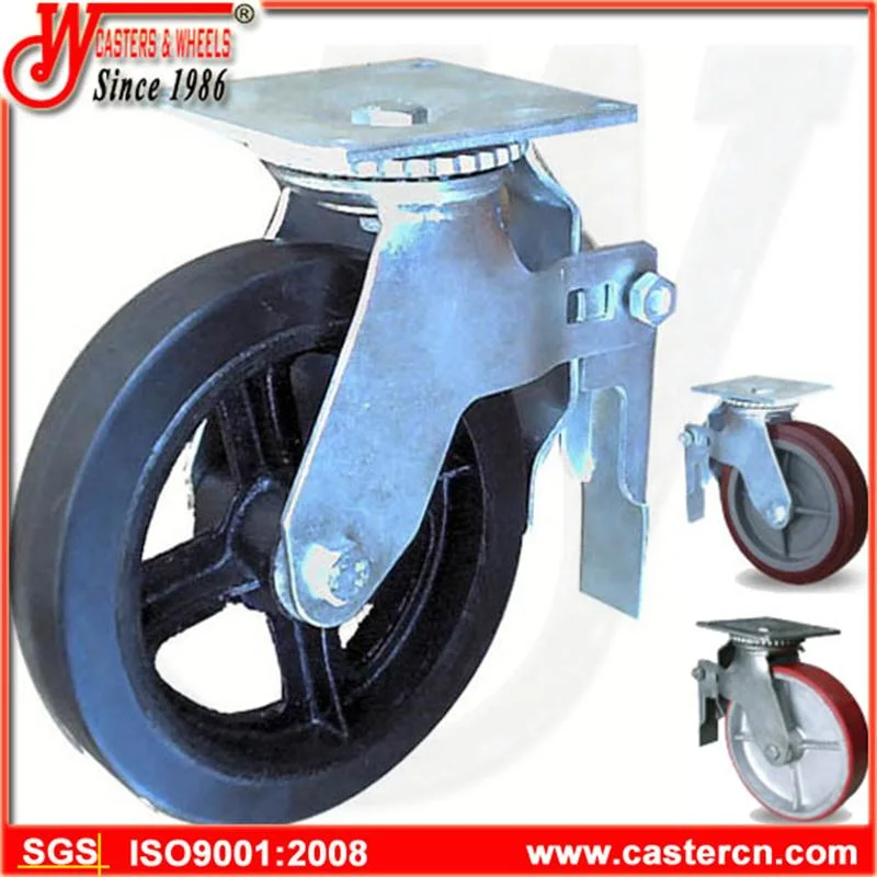 8"X2" Heavy Duty PU Scaffold Caster for Scaffolding