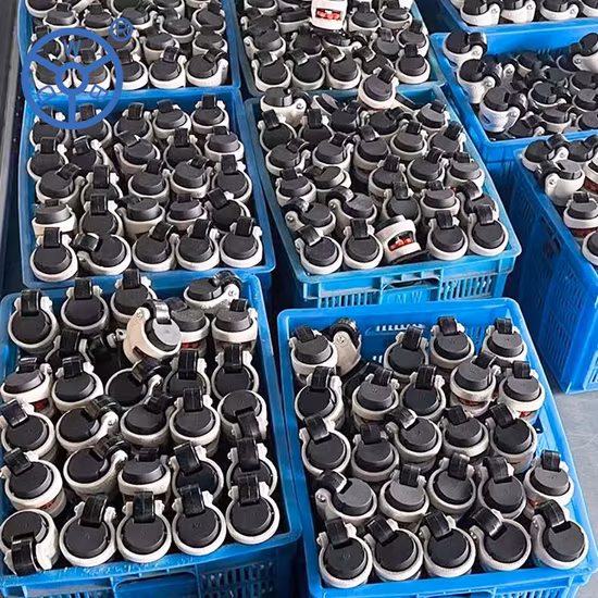 Wbd schwarze, schwenkbare, höhenverstellbare Nivellierrollen