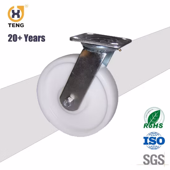 OEM-China-Fabrikhersteller Industrielle Hochleistungs-8-Zoll-Schwenkplatte PU-Rollenwagen-Radrolle