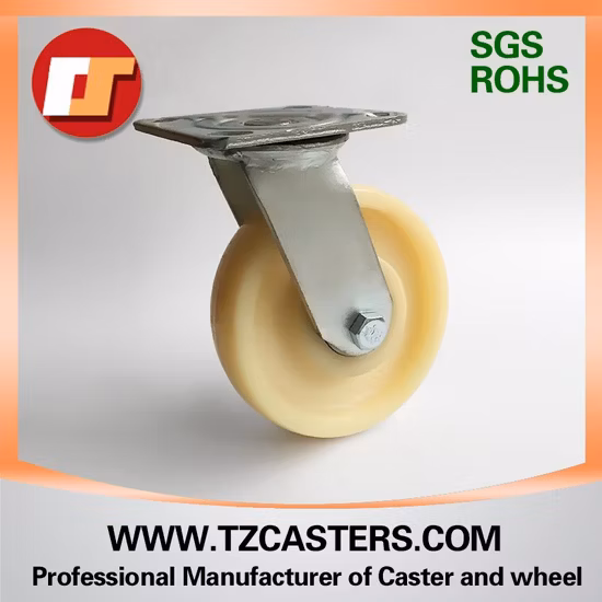 4-8-Zoll-Topplatte TPR-Hochleistungs-Laufkatzenrolle mit Bremse (grau)